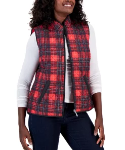 Karen Scott Women's Good Morning Sleeveless Puffer Vest, Created For Macy's