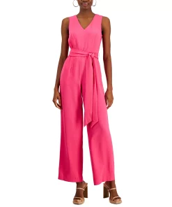 INC International Concepts Women's Sleeveless V-Neck Jumpsuit, Created For Macy's