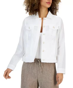 Charter Club Women's Linen Jacket, Created For Macy's