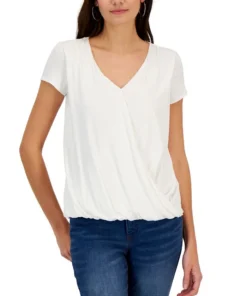 INC International Concepts Women's Draped Surplice Top, Created For Macy's