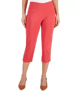 JM Collection Embellished Pull-On Capri Pants, Created For Macy's -CeCe cloth-shop 23248118 fpx