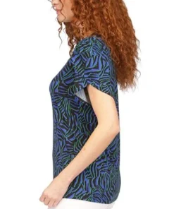 Michael Kors Women's Printed Petal-Sleeve Top, Regular & Petite -CeCe cloth-shop 23261830 fpx