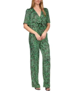 Michael Kors Women's Zebra-Print Tie Jumpsuit
