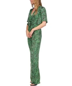 Michael Kors Women's Zebra-Print Tie Jumpsuit -CeCe cloth-shop 23261878 fpx