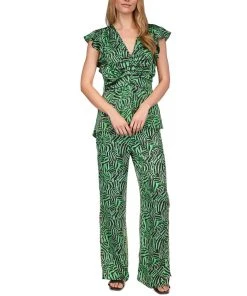 Michael Kors Women's Zebra-Print High-Slit Pants