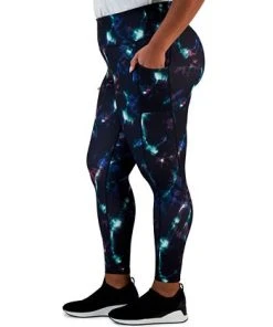 ID Ideology Plus Size Celestial Sky Printed 7/8 Leggings, Created For Macy's -CeCe cloth-shop 23285550 fpx