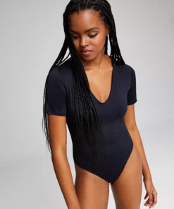 And Now This Women's Short-Sleeve V-Neck Bodysuit