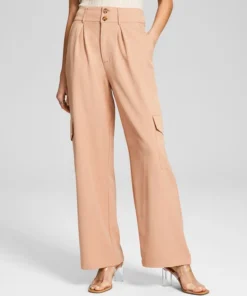 And Now This Women's High-Rise Wide-Leg Cargo Pants