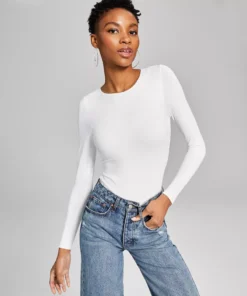 And Now This Women's Double-Layered Crewneck Bodysuit -CeCe cloth-shop 23314067 fpx