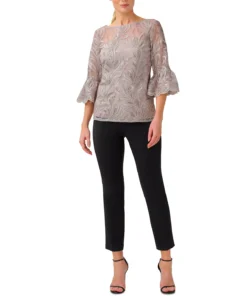 Adrianna Papell SOUTACHE EMBROIDERY TOP -CeCe cloth-shop 23334423 fpx