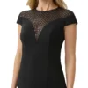 Adrianna Papell Women's Beaded Cap-Sleeve Illusion Top