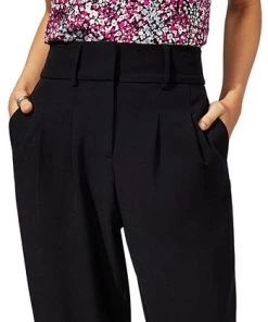 Bar III Women's Pleat-Front Mid-Rise Ankle Pants, Created For Macy's -CeCe cloth-shop 23338753 fpx