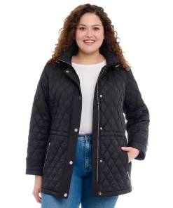 Michael Kors Women's Plus Size Quilted Hooded Anorak Coat -CeCe cloth-shop 23350626 fpx