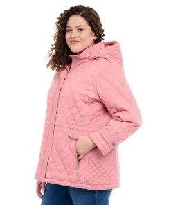 Michael Kors Women's Plus Size Quilted Hooded Anorak Coat -CeCe cloth-shop 23350630 fpx