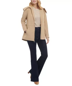 Michael Kors Women's Petite Hooded Anorak Raincoat -CeCe cloth-shop 23350653 fpx