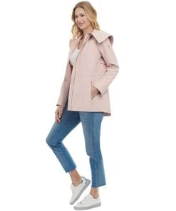 Michael Kors Women's Petite Hooded Anorak Raincoat -CeCe cloth-shop 23350660 fpx