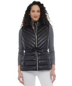 Michael Kors Women's Packable Belted Puffer Vest -CeCe cloth-shop 23350670 fpx