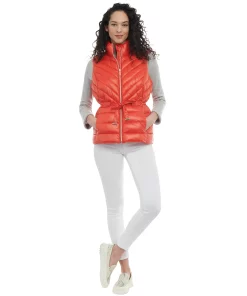 Michael Kors Women's Packable Belted Puffer Vest -CeCe cloth-shop 23350675 fpx