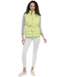 Michael Kors Women's Packable Belted Puffer Vest -CeCe cloth-shop 23350681 fpx