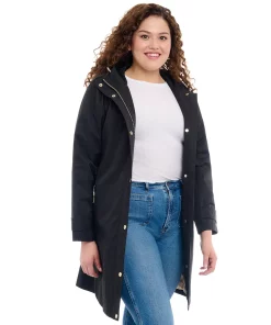 Michael Kors Women's Plus Size Belted Hooded Trench Coat -CeCe cloth-shop 23350706 fpx