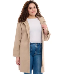 Michael Kors Women's Plus Size Belted Hooded Trench Coat -CeCe cloth-shop 23350711 fpx