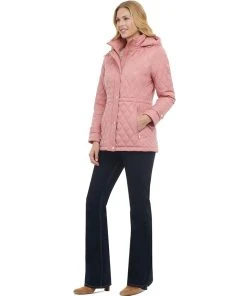 Michael Kors Women's Petite Quilted Hooded Anorak Coat -CeCe cloth-shop 23350716 fpx 1