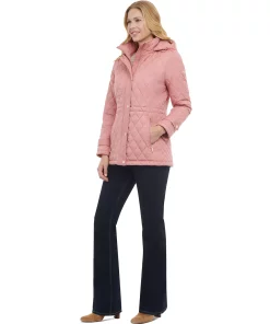 Michael Kors Women's Petite Quilted Hooded Anorak Coat -CeCe cloth-shop 23350716 fpx