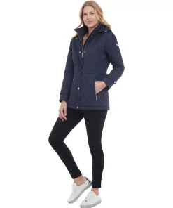Michael Kors Women's Quilted Hooded Anorak Coat 16 Michael Kors Women's Quilted Hooded Anorak Coat -CeCe cloth-shop 23350726 fpx