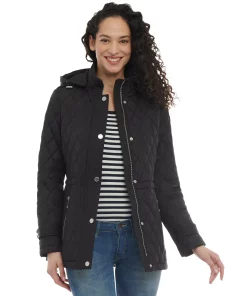 Michael Kors Women's Quilted Hooded Anorak Coat 14 Michael Kors Women's Quilted Hooded Anorak Coat -CeCe cloth-shop 23350732 fpx