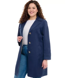Michael Kors Women's Plus Size Single-Breasted Trench Coat 10 Michael Kors Women's Plus Size Single-Breasted Trench Coat -CeCe cloth-shop 23350822 fpx