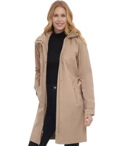 Michael Kors Petite Belted Hooded Trench Coat 7 Michael Kors Petite Belted Hooded Trench Coat -CeCe cloth-shop 23350881 fpx