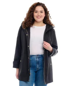 Michael Kors Women's Plus Size Hooded A-Line Coat 12 Michael Kors Women's Plus Size Hooded A-Line Coat -CeCe cloth-shop 23350967 fpx