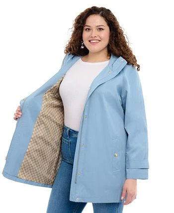 Michael Kors Women's Plus Size Hooded A-Line Coat 3 Michael Kors Women's Plus Size Hooded A-Line Coat - Image 3