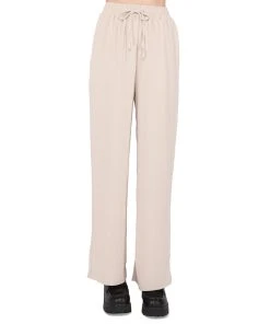 Black Tape Women's High-Rise Drawstring Wide-Leg Pants