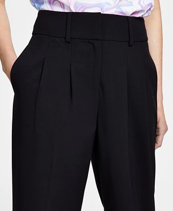 Bar III Women's Bi-Stretch Pleated Straight-Leg Ankle Pants, Created For Macy's 3 Bar III Women's Bi-Stretch Pleated Straight-Leg Ankle Pants, Created For Macy's - Image 3