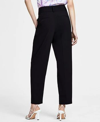 Bar III Women's Bi-Stretch Pleated Straight-Leg Ankle Pants, Created For Macy's 2 Bar III Women's Bi-Stretch Pleated Straight-Leg Ankle Pants, Created For Macy's - Image 2
