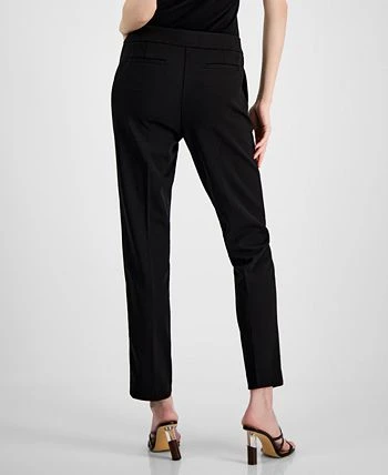 Bar III Women's Button-Detail Mid-Rise Straight-Leg Pants, Created For Macy's 2 Bar III Women's Button-Detail Mid-Rise Straight-Leg Pants, Created For Macy's - Image 2