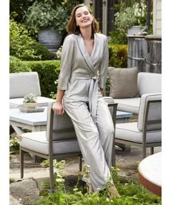 Adrianna Papell Women's Metallic Wide-Leg Jumpsuit 15 Adrianna Papell Women's Metallic Wide-Leg Jumpsuit -CeCe cloth-shop 23378098 fpx