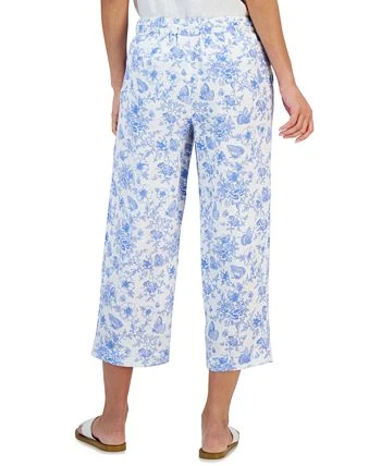 Charter Club Women's Linen Toile Cropped Pants, Created For Macy's 2 Charter Club Women's Linen Toile Cropped Pants, Created For Macy's - Image 2