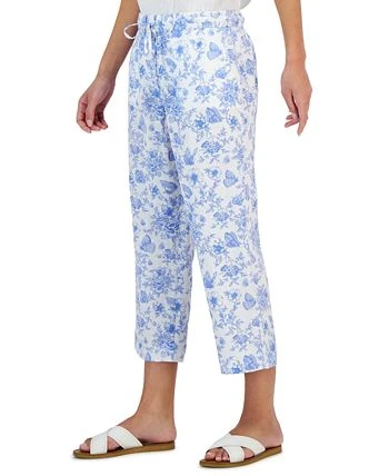 Charter Club Women's Linen Toile Cropped Pants, Created For Macy's 3 Charter Club Women's Linen Toile Cropped Pants, Created For Macy's - Image 3