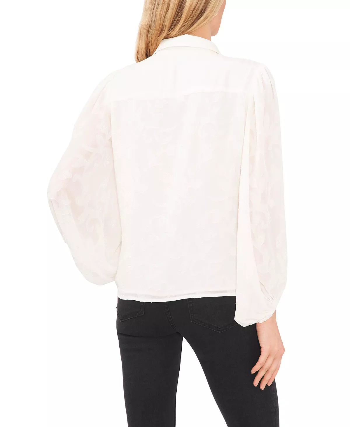 CeCe Women's Floral Button-Down Blouse 3 CeCe Women's Floral Button-Down Blouse - Image 3