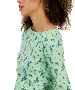 Charter Club Women's Floral Boat-Neck 3/4-Sleeve Top, Created For Macy's 8 Charter Club Women's Floral Boat-Neck 3/4-Sleeve Top, Created For Macy's -CeCe cloth-shop 23431982 fpx