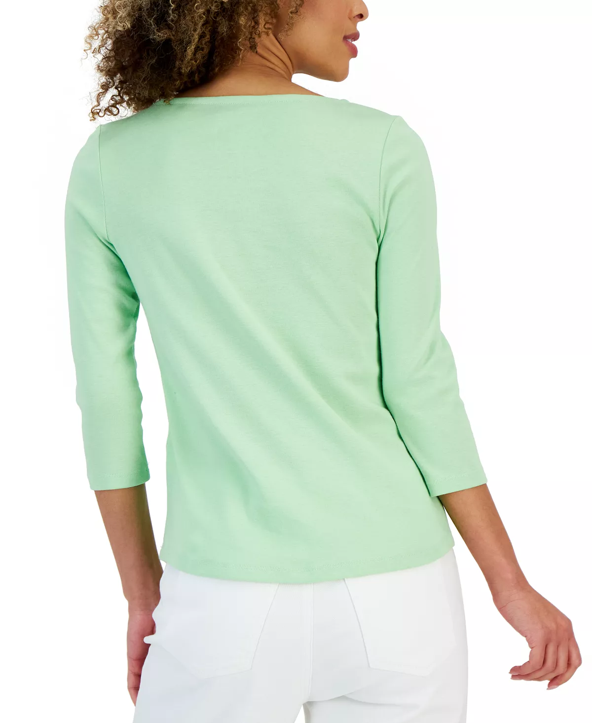 Charter Club Women's Pima Cotton Boat-Neck Top, Created For Macy's 10 Charter Club Women's Pima Cotton Boat-Neck Top, Created For Macy's - Image 10