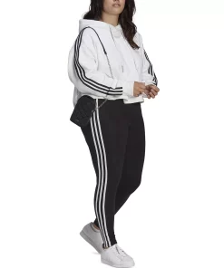 ADIDAS Plus Size 3-Stripes High-Rise Leggings -CeCe cloth-shop 23441118 fpx