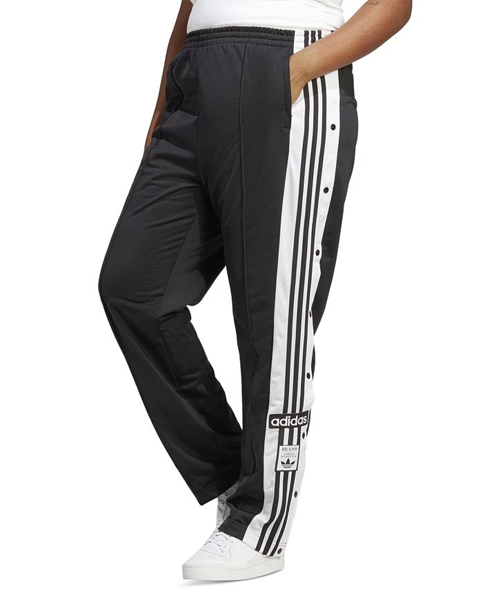 ADIDAS Plus Size Adibreak 3-Stripes Snap-Leg Joggers 1 ADIDAS Plus Size Adibreak 3-Stripes Snap-Leg Joggers
