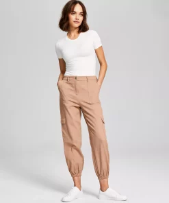 And Now This Women's Mid-Rise Cargo Jogger Pants