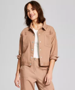 And Now This Women's Drop Shoulder Cargo Jacket -CeCe cloth-shop 23454747 fpx