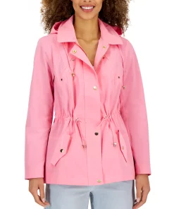 Charter Club Women's Water-Resistant Hooded Anorak Jacket, Created For Macy's -CeCe cloth-shop 23481408 fpx