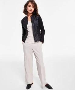 Alfani Faux Leather Trim Jacket, Created For Macy's -CeCe cloth-shop 23489023 fpx 2