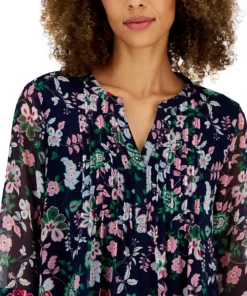 Charter Club Women's Paisley Pintuck Top, Created For Macy's -CeCe cloth-shop 23491069 fpx